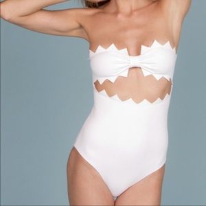 Marysia Strapless White One Piece Swimsuit